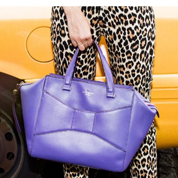 SOLD RARE Kate Spade 2 Park Avenue Beau Bag / Madison Ave Collection / Purple - Picture 8 of 15